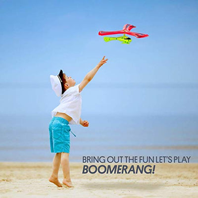 Kicko Boomerang Helicopter - 10 Inch Self-Returning Chopper - Toss and Catch Single Player