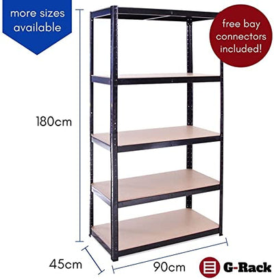 Garage Shelving Units: 71 x 35 x 18 inches | Heavy Duty Racking Shelves for Storage - 1