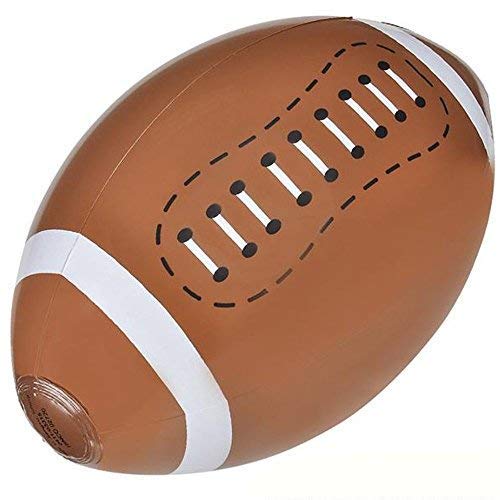 Kicko 16 Inch Inflatable American Football Toy - 12 Pieces of Squishy and Bouncy Ball