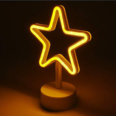 Amped & Co, Star Desk Light, Mini LED Neon Collection, Night Lite Novelty Room Decor