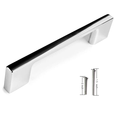 10 Pack Contemporary Solid Sleek Handle Pulls for Kitchen Cupboard Door, Bedroom Dresser