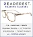 Readerest Blue Light Blocking Reading Glasses (Peach, 0.50 Magnification) Computer