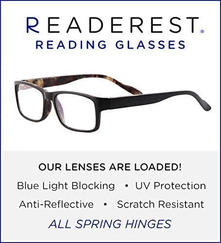 Blue-Light-Blocking-Reading-Glasses-Black-Camo-3-50-Magnification-Computer-Glasses