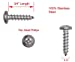 10 X 3/4" Stainless Pan Head Phillips Wood Screw, (100pc), 18-8 (304) Stainless Steel