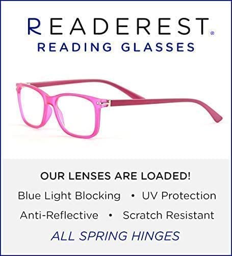 Blue-Light-Blocking-Reading-Glasses-Hot-Pink-2-00-Magnification-Computer-Glasses