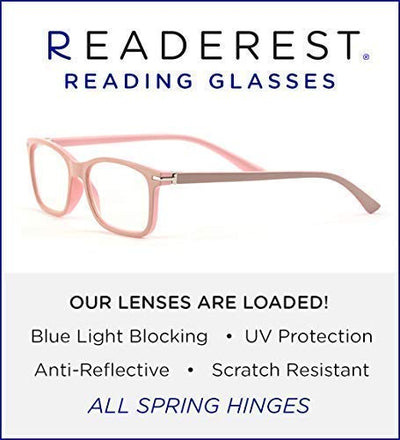 Blue-Light-Blocking-Reading-Glasses-Beige-2-00-Magnification-Computer-Glasses