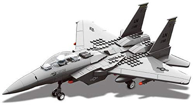 Top Race Interlocking Building F15 Fighter Jet Airplane Model Toy Kit Blocks