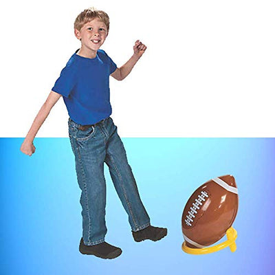 Kicko 16 Inch Inflatable American Football Toy - 12 Pieces of Squishy and Bouncy Ball