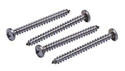 10 X 2" Stainless Pan Head Phillips Wood Screw, (25pc), 18-8 (304) Stainless Steel Screws