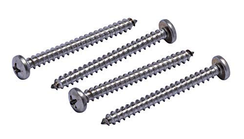 10 X 2" Stainless Pan Head Phillips Wood Screw, (25pc), 18-8 (304) Stainless Steel Screws