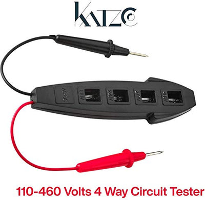 Katzco Circuit Tester- 110-460 Volts 4 Way Circuit Tester, Ideal for AC and CD- Multi