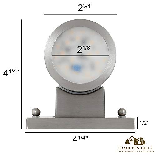 Hamilton Hills 6" Up or Downward Brushed Nickel Mini Outdoor Cylinder LED Wall Light