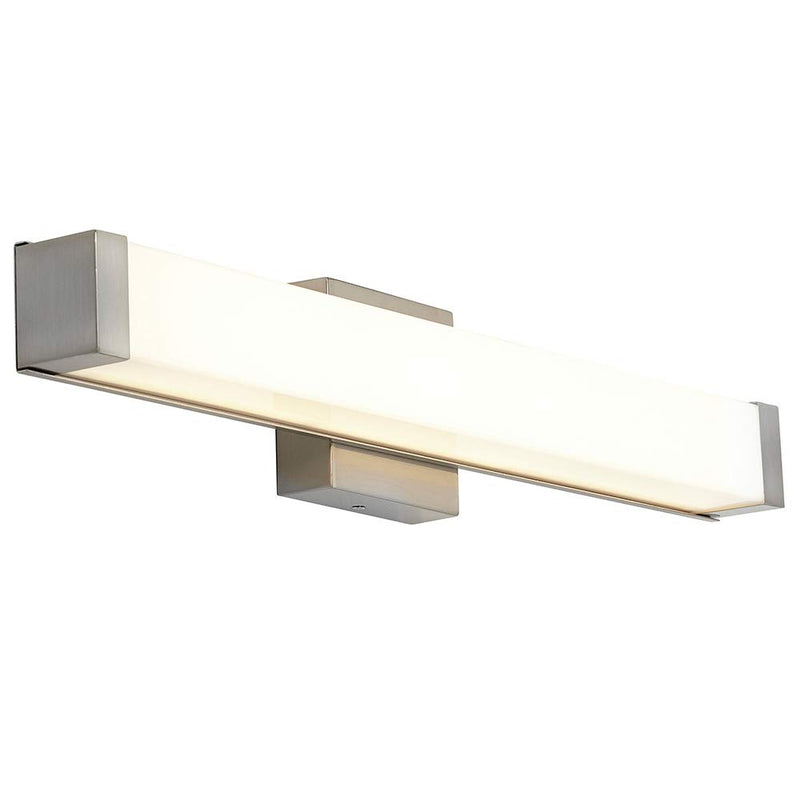 Hamilton Hills NEW Squared Capped End Modern Frosted Bathroom Vanity Light Fixture