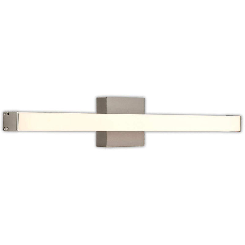 Hamilton Hills 24" Thin Rectangular Bar Modern LED Vanity Light Brushed Nickel Bathroom