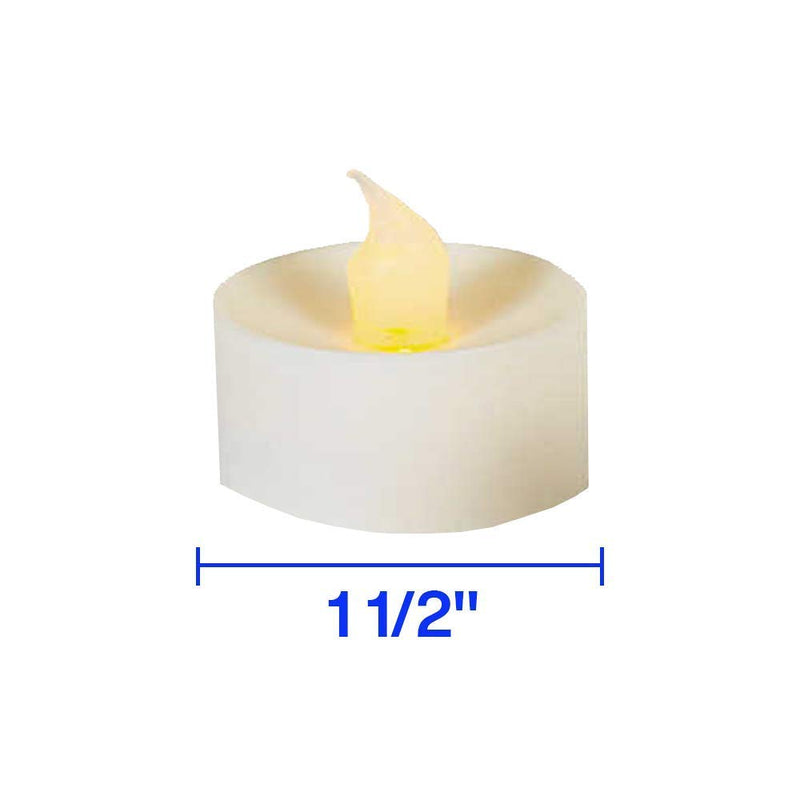 Kicko Flameless Tea Lights - 12 Pack - 1.5 Inch Electric White Candles - for Home