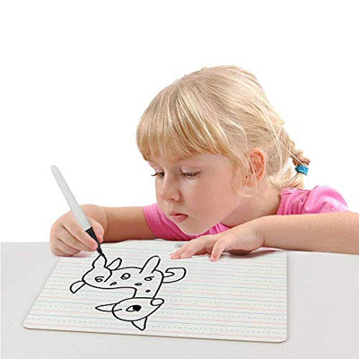 Kicko 6 Pack Double-Sided Dry-Erase Board with Marker for Classroom, Teacher, Home School