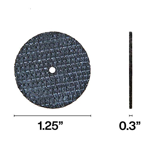 Katzco Reinforced Cut-Off Wheels - 50 Pieces - 1.5 Inches - Abrasive Disc for Cutting All