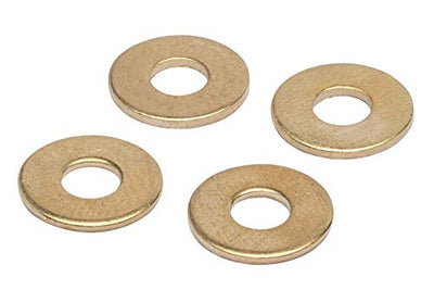 10 x 1/2" OD Brass Flat Washer, (100 Pack) - Choose Size, by Bolt