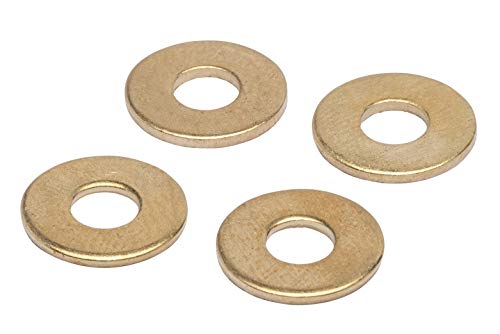 10 x 1/2" OD Brass Flat Washer, (100 Pack) - Choose Size, by Bolt