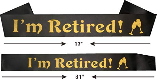 Happy Retirement Banner, The Legend has Retired Sash and Hat/ Baseball Cap Gold, The