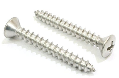 6 x 1/2" Stainless Steel (100pc) Oval Head Wood Screws 18-8 (304) Stainless Choose Size