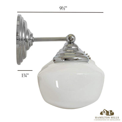 Hamilton Hills Triple Rounded Glass Light Fixture Vanity Bathroom Lights Classic