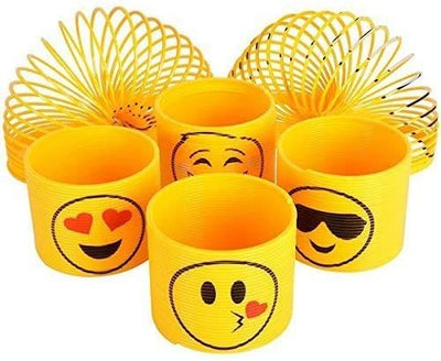 Kicko Emoji Coil Springs - 12 Pack, 3 Inch - Party Favors, Bag Prizes and Classroom