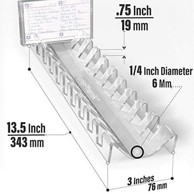 TunePhonik Clear Acrylic 10 Slot Cassette Tape Storage Case