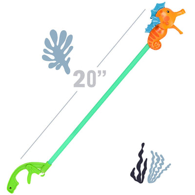 Kicko Assorted Plastic Sea Life Grabber - 6 Pack - Picking Tool for Small Objects, Kids