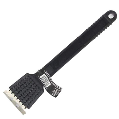 12 Inch Bbq Grill Brush - 1 Piece Stainless Steel Bristles And Scraper -