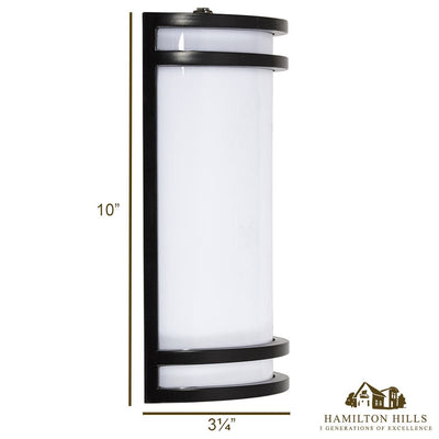 Hamilton Hills Modern Outdoor Wall Sconce | 10" Clean Line Exterior Light | Silver Finish