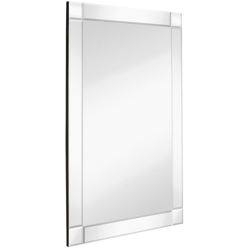 Hamilton Hills Large Silver Mirror with Squared Corner Frame - 20x30 Wall Rectangular