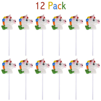 Kicko 2 Head Unicorn Lollipops - Pack of 12 Magical Candy Suckers for Party Favors