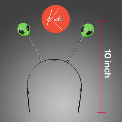 Kicko Glow Alien Bopper of Extraterrestrial Glowing Headbands - Alien-faced Antenna, 10