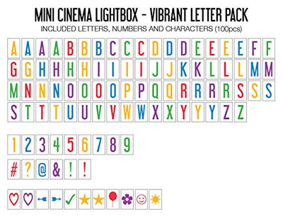 My Cinema Lightbox Pack 100 Letters & Symbols (for The Mini Cinema Light Box), A5