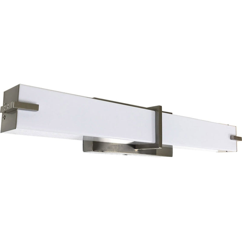 New Squared Modern Frosted Bathroom Vanity Light Fixture | Contemporary Sleek Dimmable LED