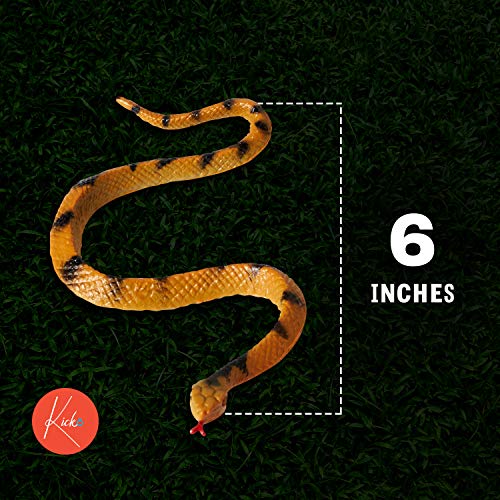 Kicko 6 Inch Assorted Small Hissing Snakes - 12 Pieces, Practical Joke, Venue Prop, Party