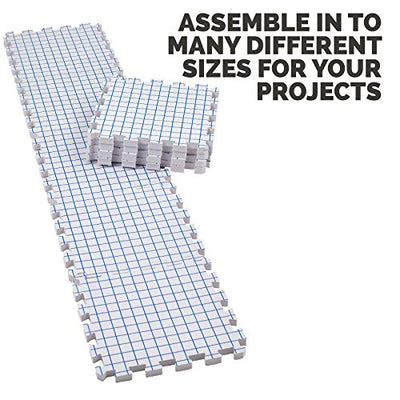 KnitIQ Blocking Mats for Knitting - Extra Thick Blocking Boards with Grids with 100 T-pins