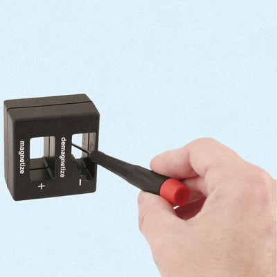 Precision Magnetizer and Demagnetizer - for Screwdrivers, Screws, Drill Bits, Sockets, Nuts, Bolts, Nails, Drivers, Wrenches, Tweezers, and Other Steel Tools