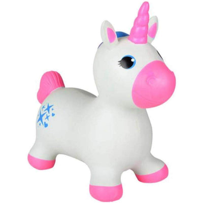 Kicko Inflatable Bouncing Unicorn - 22 Inch Animal Bouncy Hoppers for Girls - Bouncy