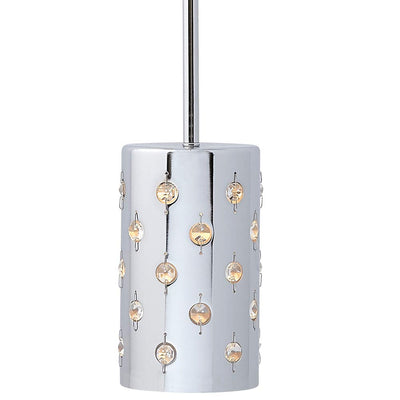 Hamilton Hills Polished Chrome Glass Beaded Single HangingPendant Light | Kitchen Island