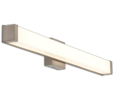 Hamilton Hills NEW Squared Capped End Modern Frosted Bathroom Vanity Light Fixture