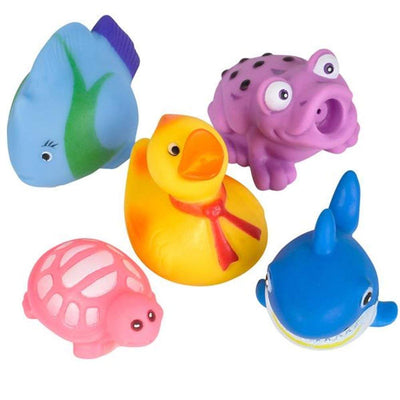 Kicko Squirt Toys Assortment for Kids - 50 Pieces Water Squirting Animals - for Baby Bath