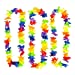 Kicko Rainbow Flower Leis - Hawaiian Luau Leis - 12 Pack - Cool and Fun Colorful Rainbow