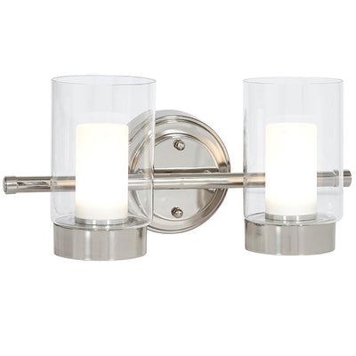 Hamilton Hills Polished Nickel Candle Light Fixture | Glass Surrounded LED Lighting