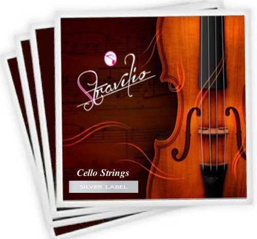 Set of Cello Strings Size 4/4 & 3/4 - A D G & C (Silver