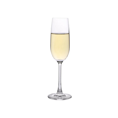 Crystal Champagne Flutes Glasses Set of 4 - Machine Made Glass (7 Ounce