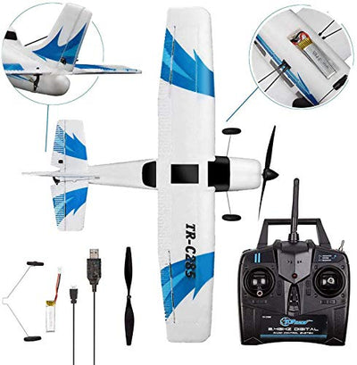 Top Race Remote Control Airplane, 3 Channel RC Airplane Aircraft Built in 6 Axis Gyro