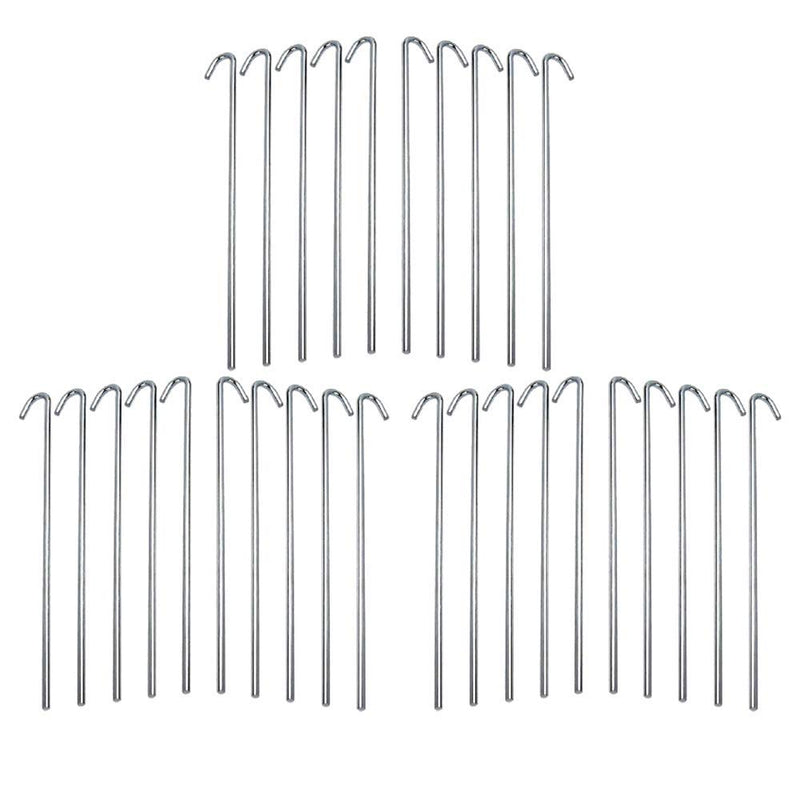 Katzco Tent and Garden Stakes  9 Inch Heavy Duty Durable Galvanized Tent Peg 30 Piece