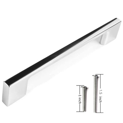 10 Pack Contemporary Solid Sleek Handle Pulls for Kitchen Cupboard Door, Bedroom Dresser